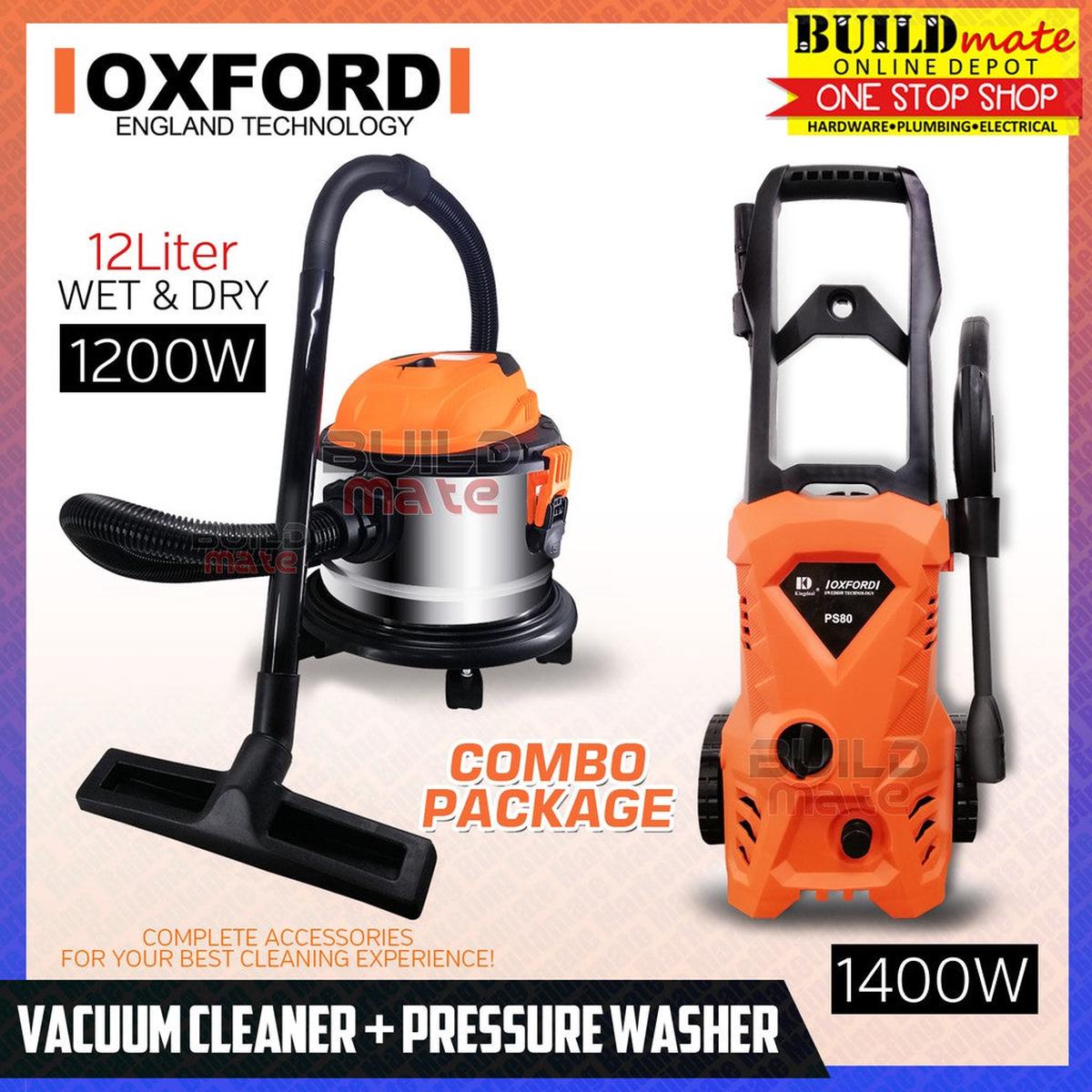 [COMBO] OXFORD COMBO 12L Wet & Dry Vacuum Cleaner OXVC-12L +OXFORD Pressure Washer BUILDMATE