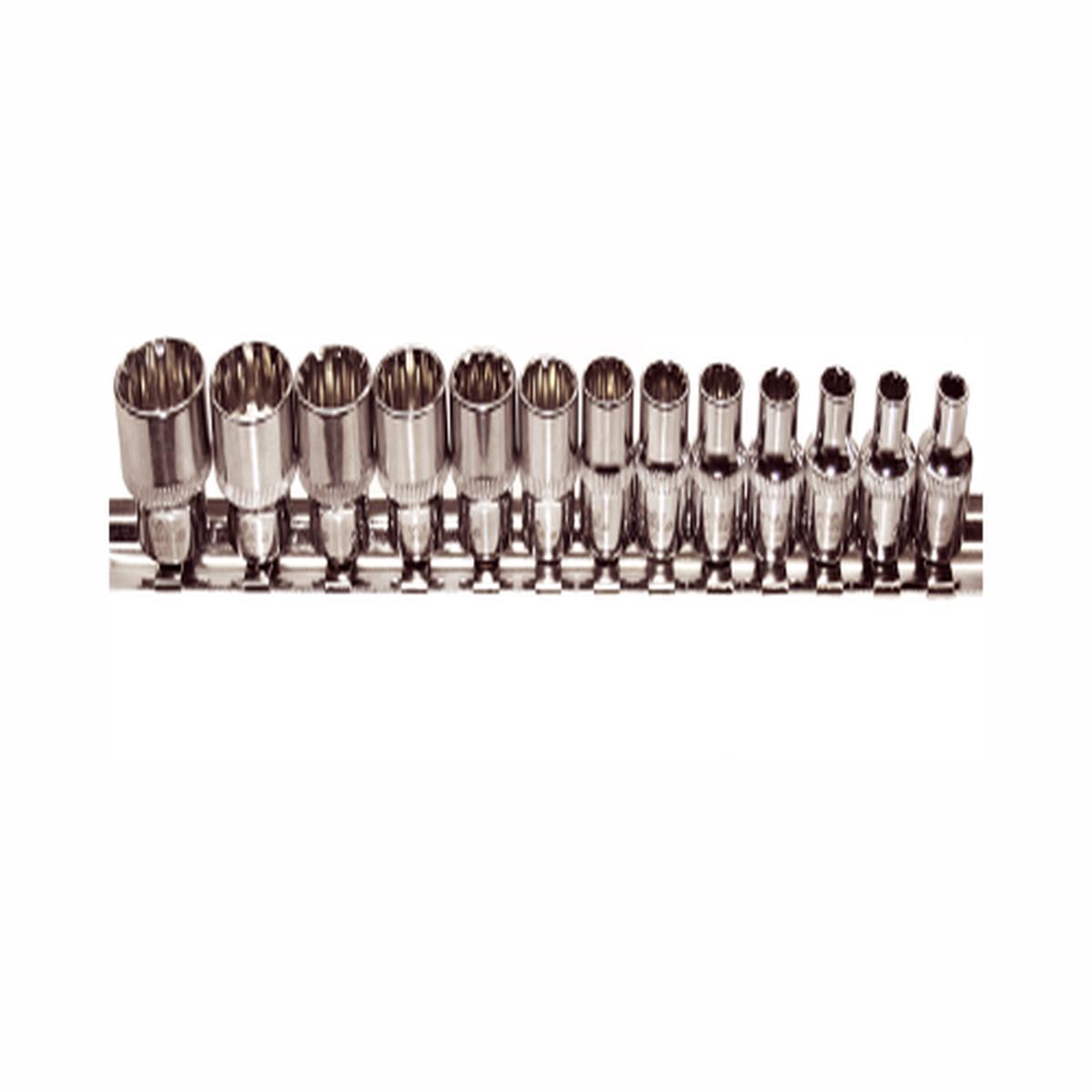 1/4  Drive Metric Multi Lock Socket Set, 13 Piece
