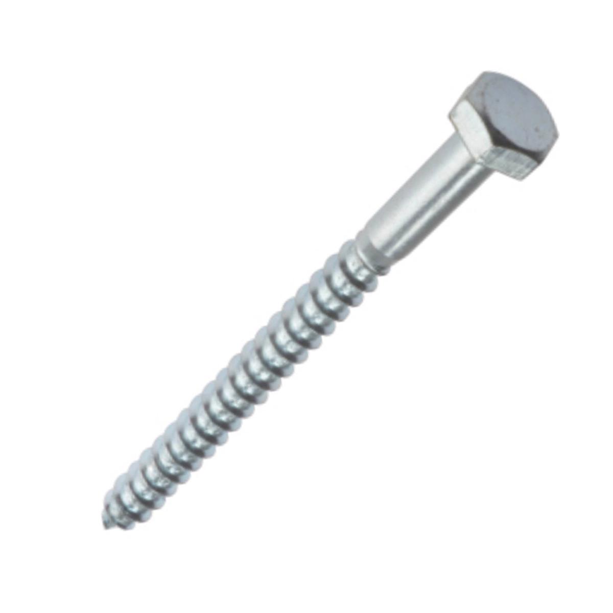 Forgefix Coach Screws Zinc M12 x 50mm - 5 Pack