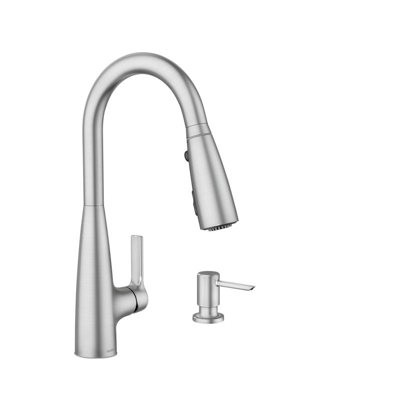 Haelyn One-Handle High Arc Pulldown Kitchen Faucet With ColorCue