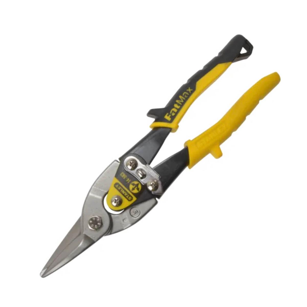 Stanley Yellow Aviation Tin Snips Straight Cut 250mm