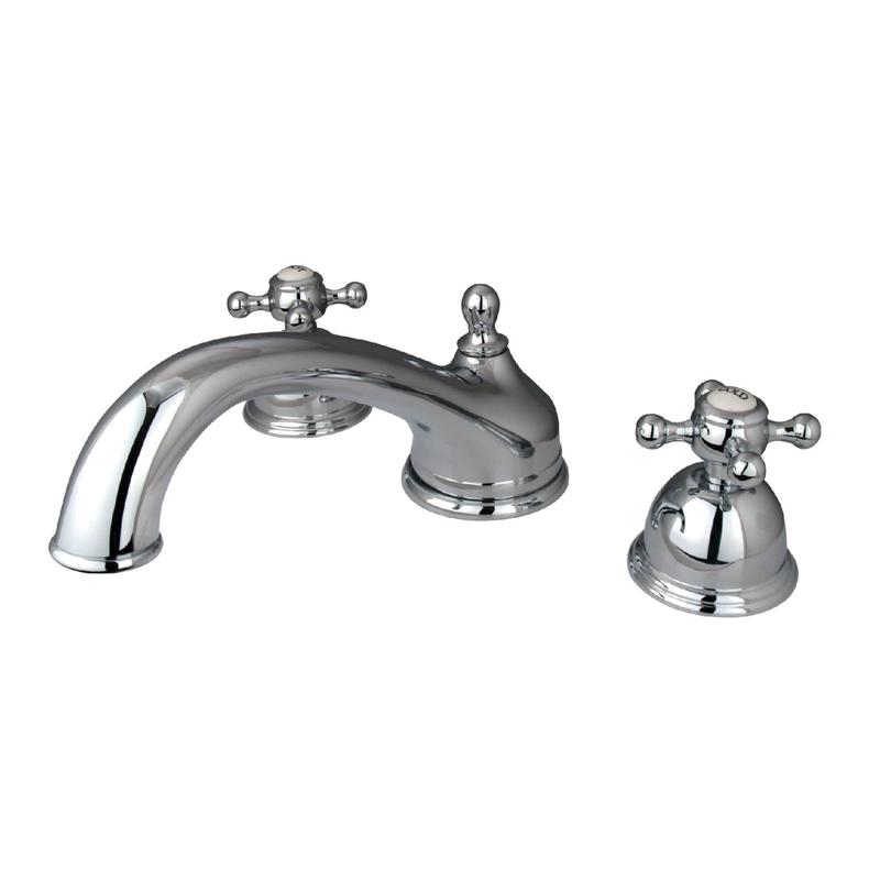 Kingston Heirloom KS3351BX - Vintage Two-Handle 3-Hole Deck Mount Roman Tub Faucet, Polished Chrome