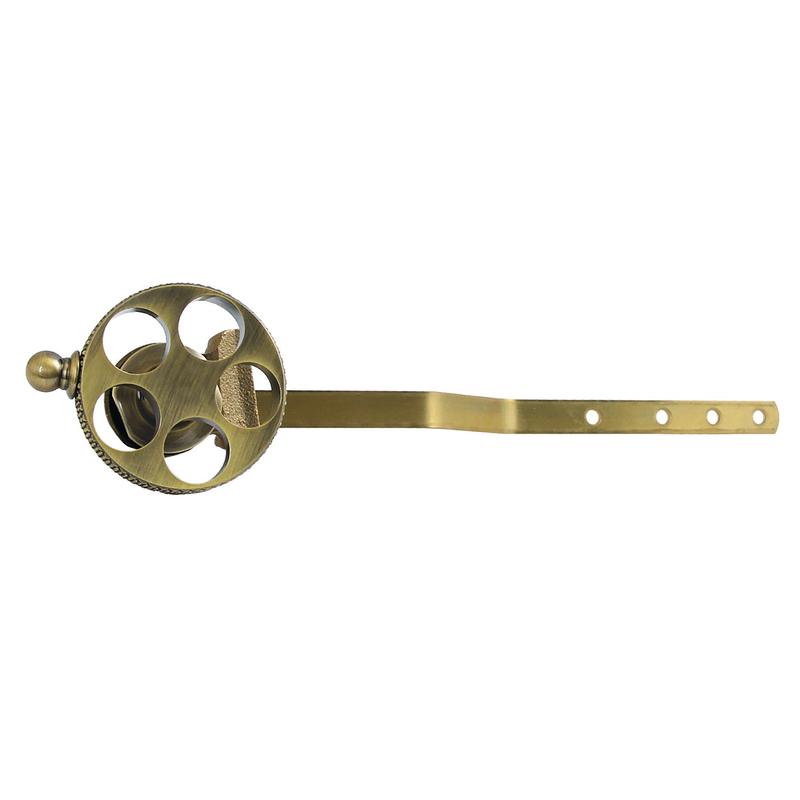 Kingston Sona KTRKX3 - Webb Front Mount Toilet Tank Lever with Knurled Handle, Antique Brass