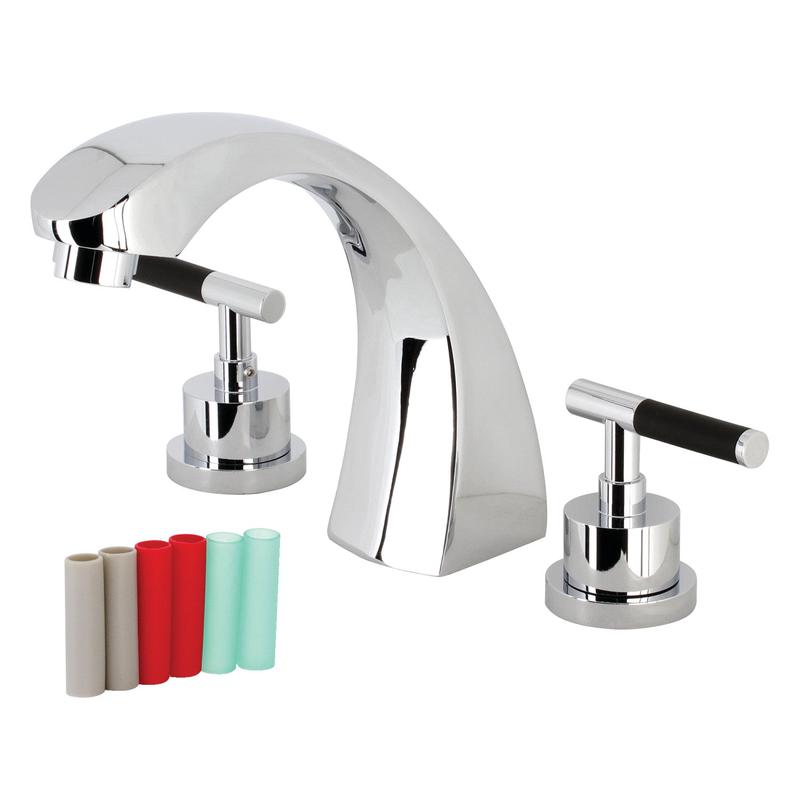 Kingston Tulare KS4361CKL - Kaiser Two-Handle 3-Hole Deck Mount Roman Tub Faucet, Polished Chrome