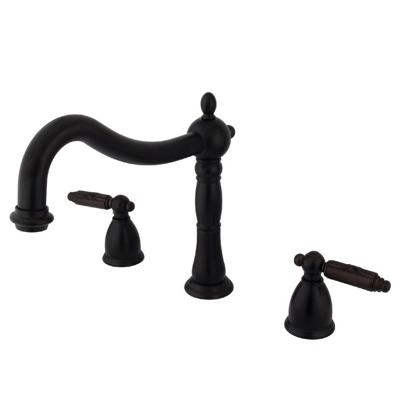 Kingston Heirloom KS1345GL - Georgian Two-Handle 3-Hole Deck Mount Roman Tub Faucet, Oil Rubbed Bronze