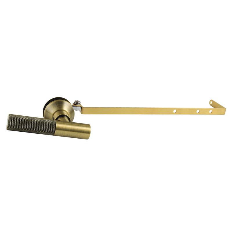 Kingston Sona KTKNLD3 - Convergent Universal Front or Side Mount Toilet Tank Lever with Knurled Handle, Antique Brass