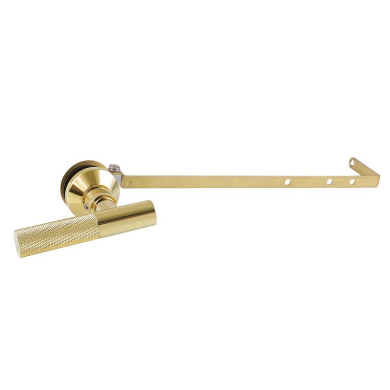 Kingston Sona KTKNLD2 - Convergent Universal Front or Side Mount Toilet Tank Lever with Knurled Handle, Polished Brass