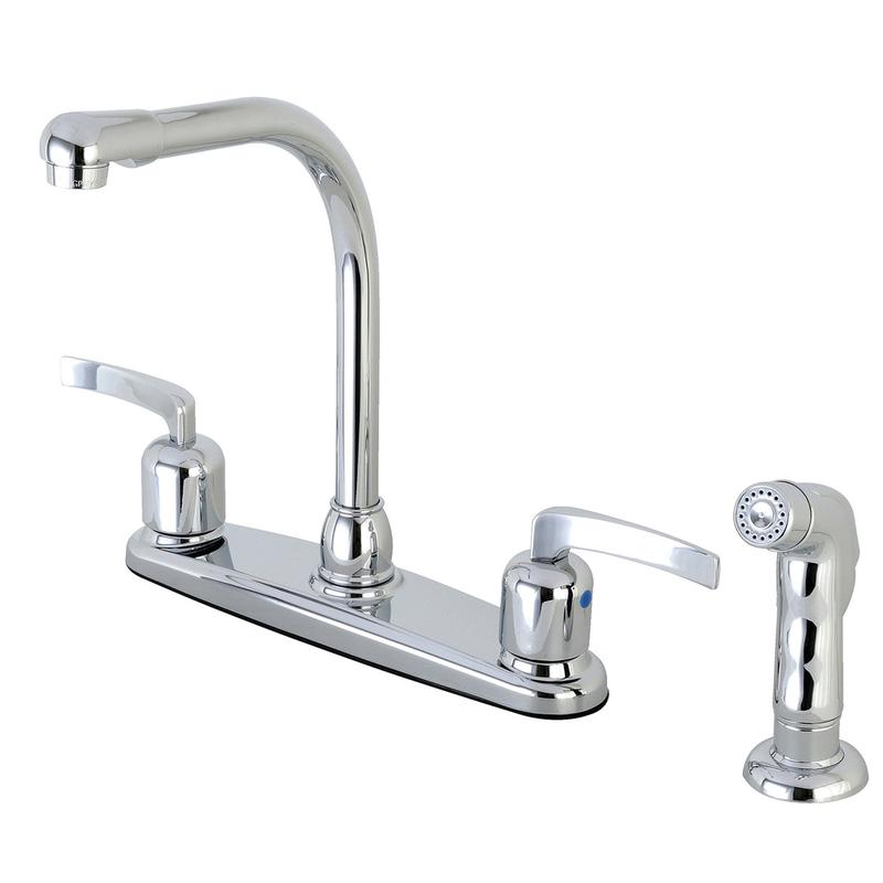 Kingston Tulare FB751EFLSP - Centurion Two-Handle 4-Hole 8