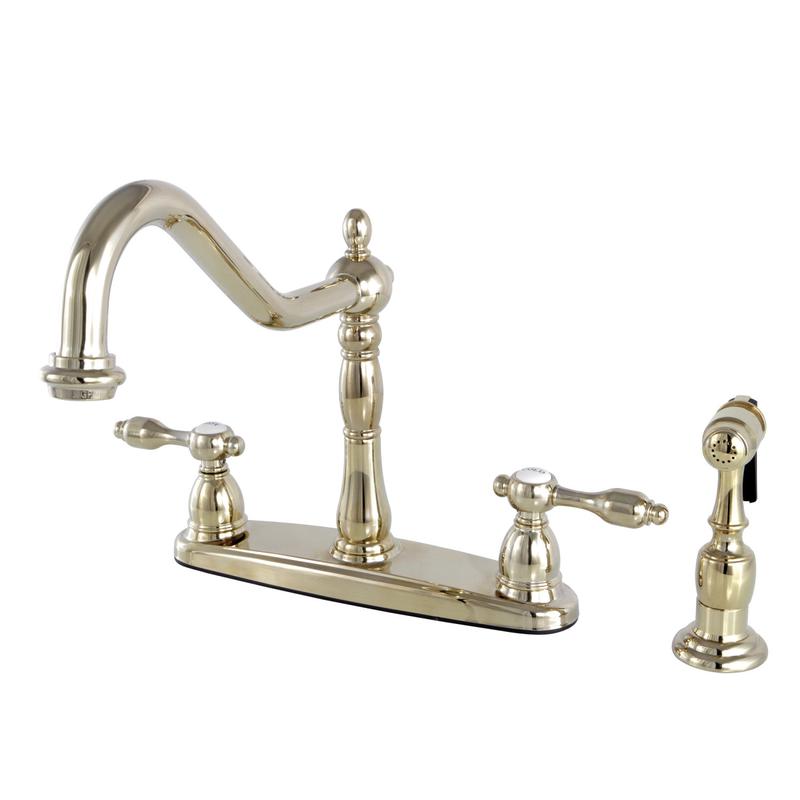 Kingston Heirloom KB1752TALBS - Tudor Two-Handle 4-Hole 8