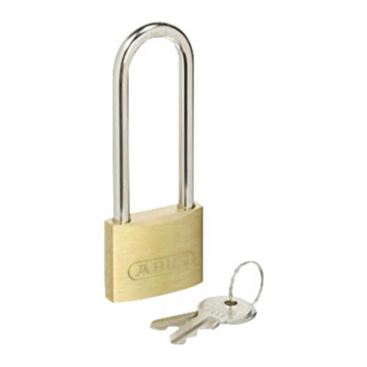 ABUS BRASS PADLOCK LONG SHACKLE - 40MM X 63MM