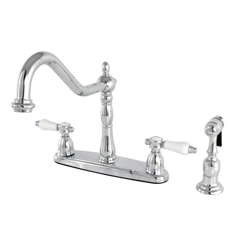 Kingston Heirloom KB1751BPLBS - Bel-Air Two-Handle 4-Hole 8