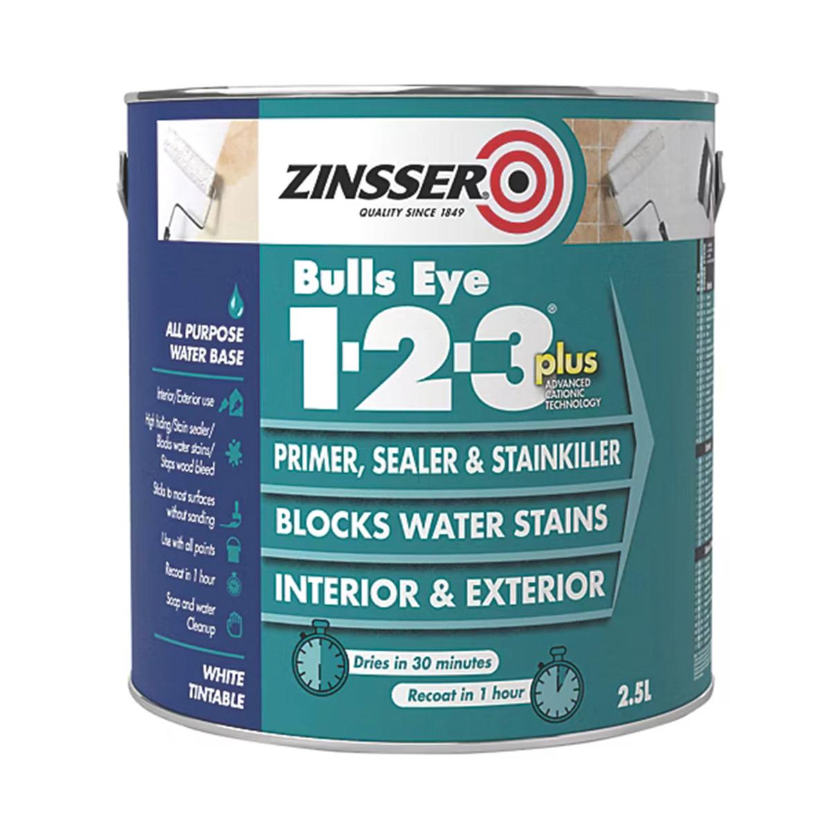 Zinsser Bulls Eye 123 Plus White - 1 Litre