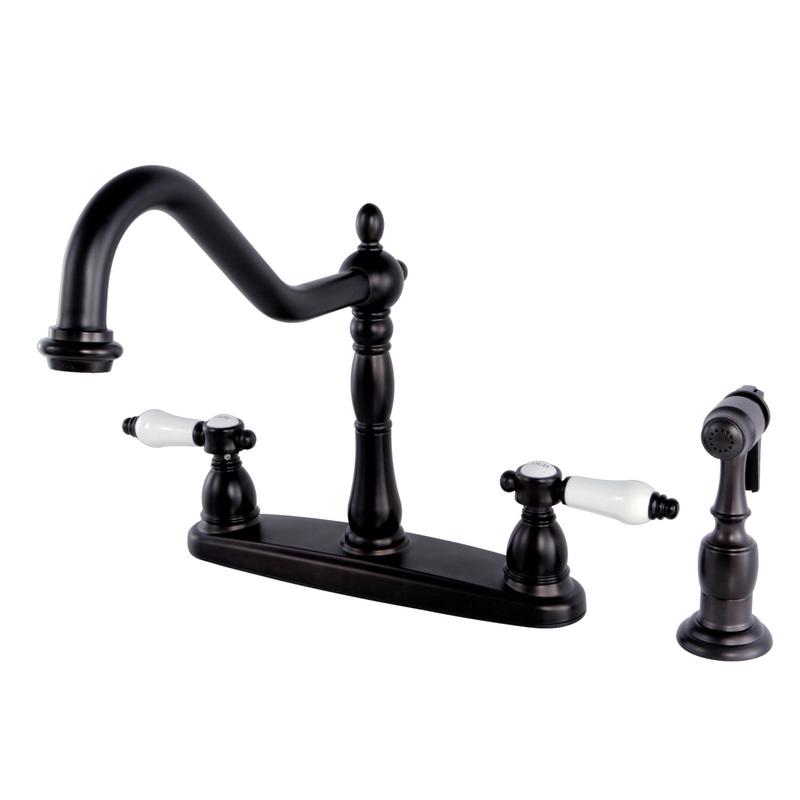 Kingston Heirloom KB1755BPLBS - Bel-Air Two-Handle 4-Hole 8