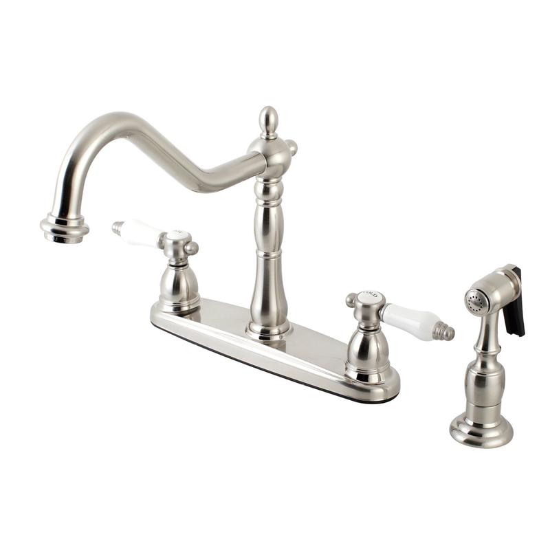 Kingston Heirloom KB1758BPLBS - Bel-Air Two-Handle 4-Hole 8