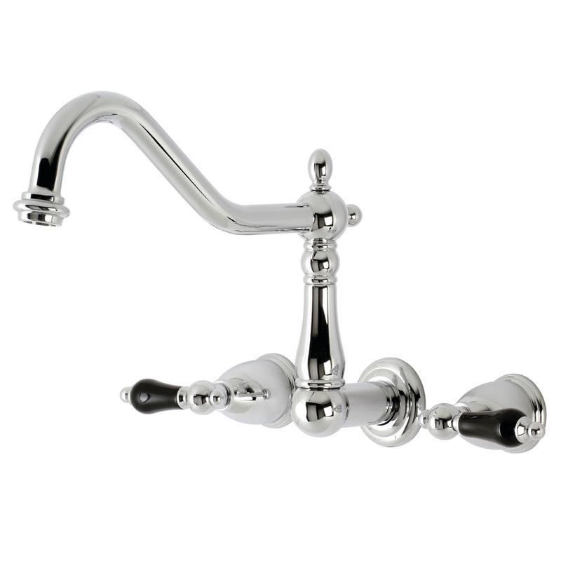 Kingston Heirloom KS1021PKL - Duchess Two-Handle 3-Hole Wall Mount Roman Tub Faucet, Polished Chrome